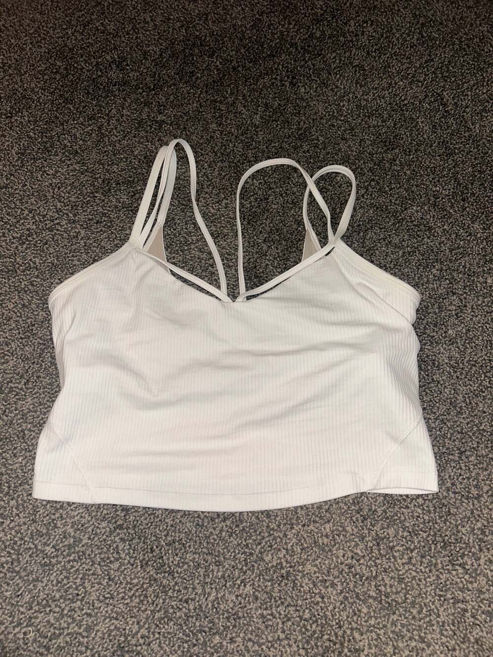 Lululemon align strappy ribbed tank size 8 white